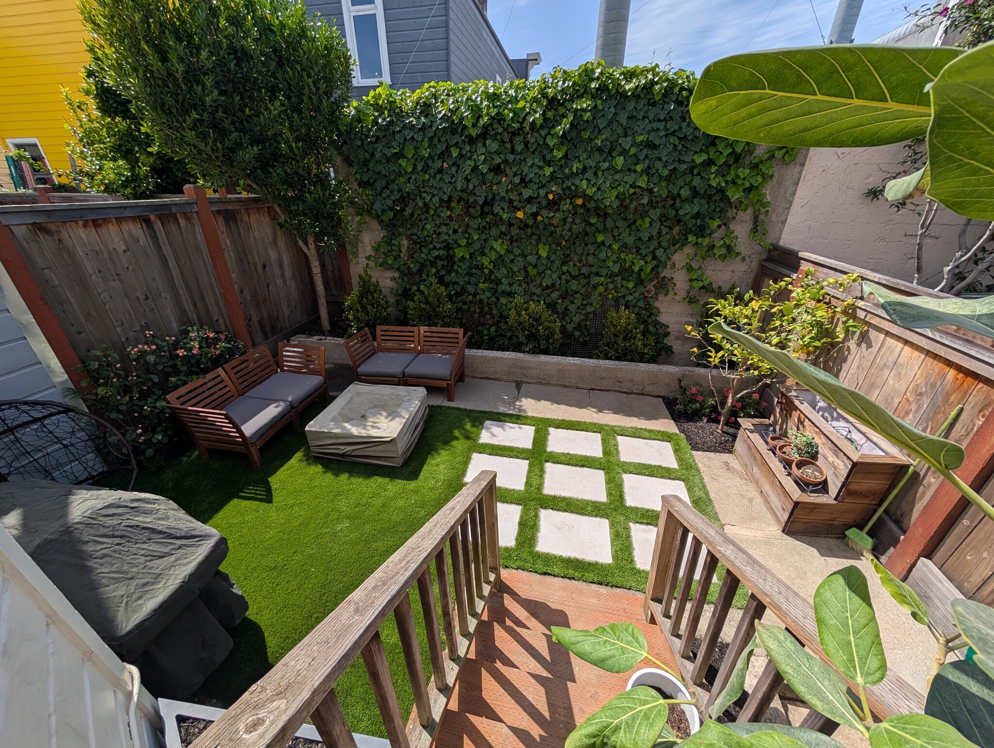 Rear yard of the building - 328 Lexington St