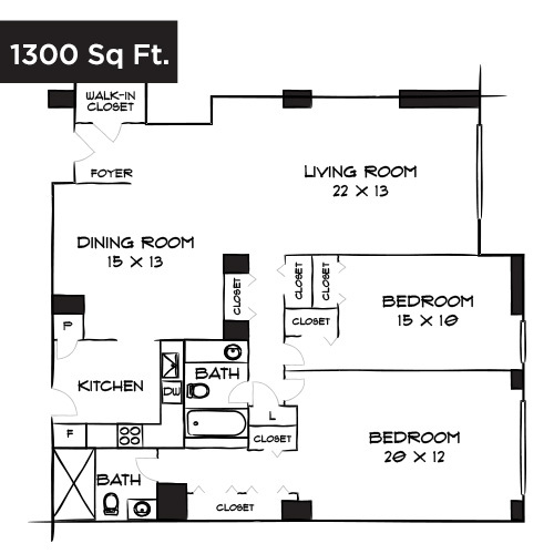 Floorplan - Willard Towers