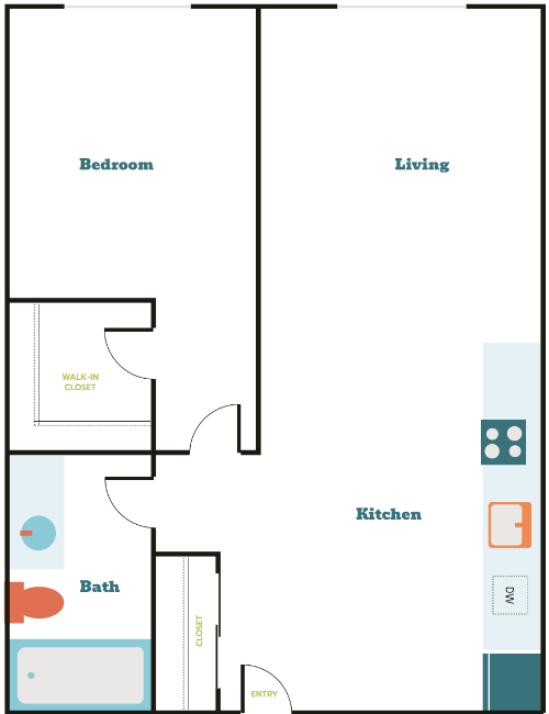 Floorplan - Tahoma Valley Apartments