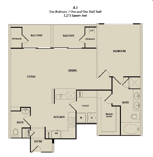 1BR/1.5BA - The Royalton at River Oaks