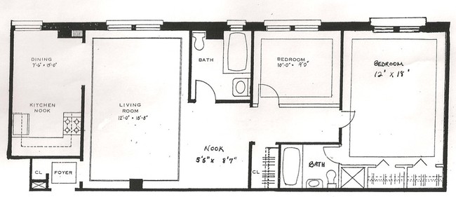 Two Bedroom- Type 14 - Wayland Manor