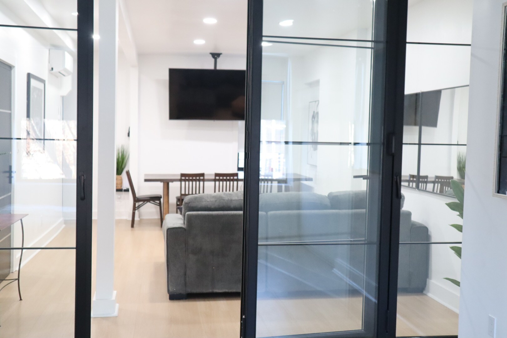 view from bedroom to living - 411 E Girard Ave