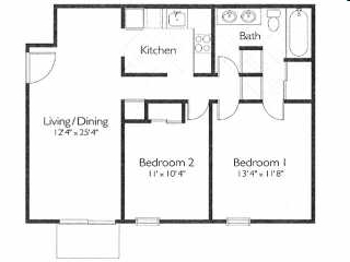 2BR/1BA - Rolling Hills - All Utilities Included