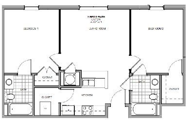 2BR/2BA - Dill Building