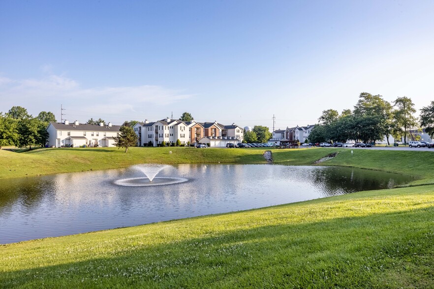 Pond with Fountain - The Adler Apartment Homes