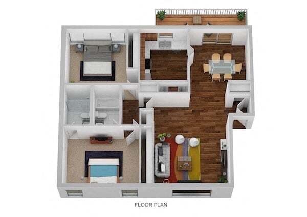 Floorplan - Indian Creek Apartments and Townhomes