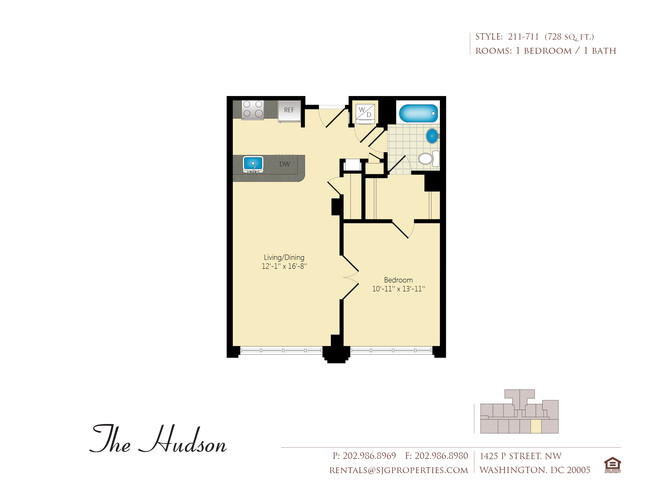 Floorplan - The Hudson Apartments