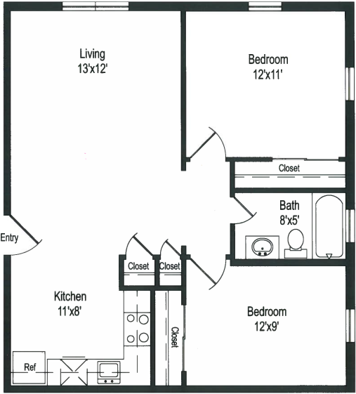 Floorplan - Brookside Apartments