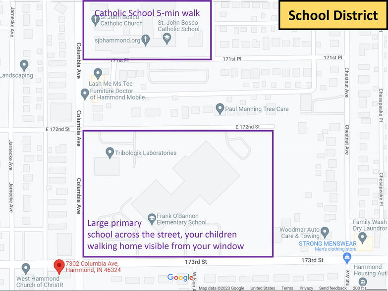 Schools immediately nearby - 7302 Columbia Ave