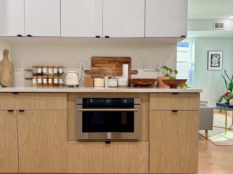 Custom Cabinetry & Auto-Open/Close Microwave - 443 Bergen Ave