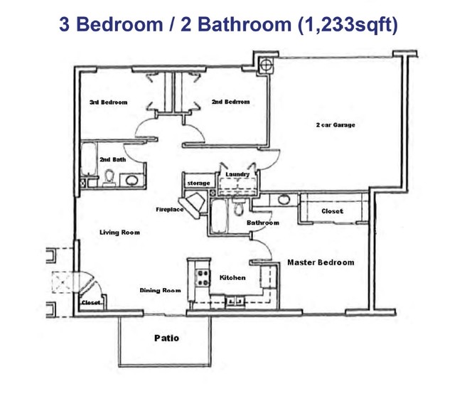 Floor Plan - 3 Bed - 2 Bath - Group 5 - West Day Ave & Park Meadows Dr