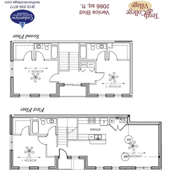 Floorplan - Tenth & College Village Apartments