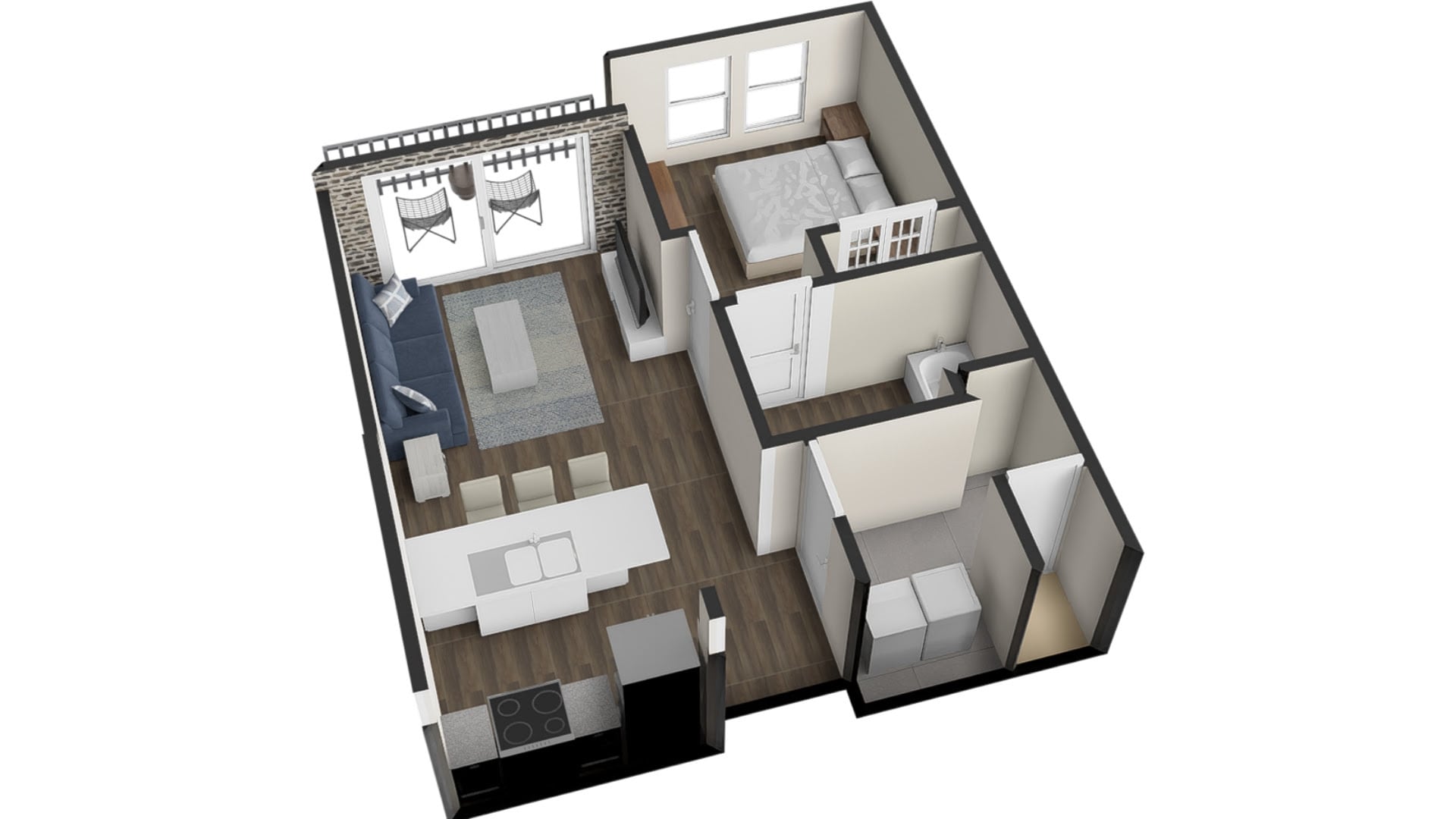 1 Bed Floorplan - 1733 Massachusetts St