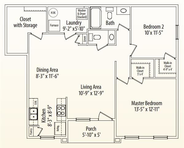 Floorplan - Bent Creek Apartments