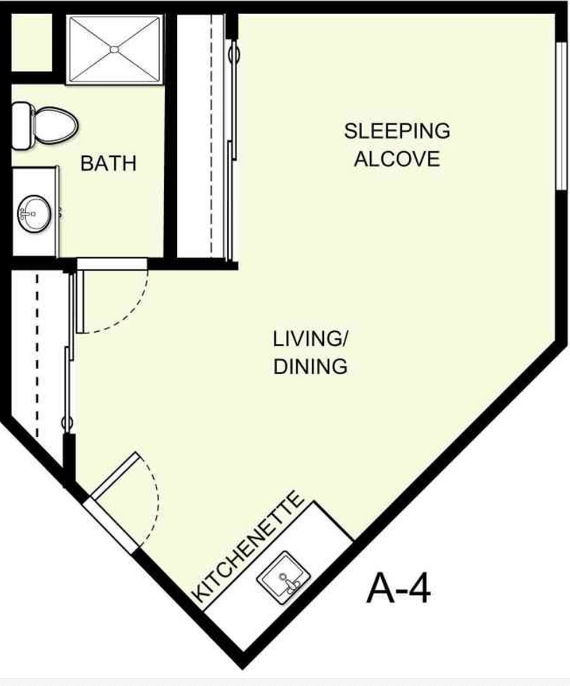 Floor Plan A-4 - Hilltop Estates Senior Apartments