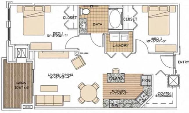 Floorplan - Marketplace and Main Apartments