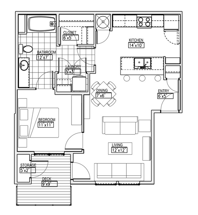 Floorplan - Ironhorse Apartments