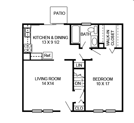 1BR/1BA - Pine Tree Townhomes