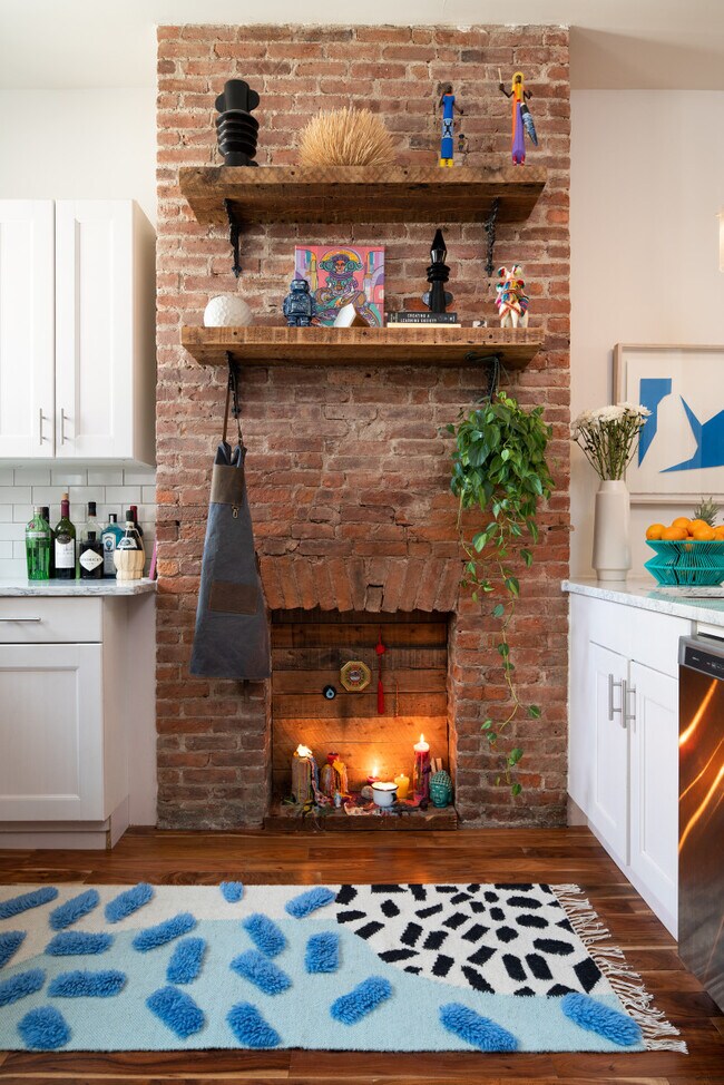 Exposed Brick in Kitchen - 21 Orient Avenue