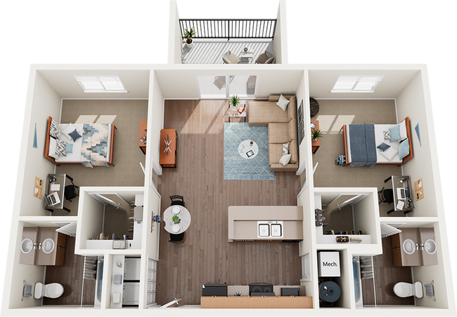 Madera-B2-2x2 Floor Plan - Madera