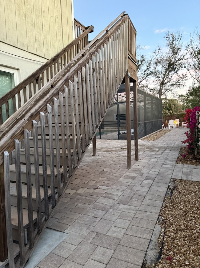 Stairs up to Condo - 1805 Manasota Beach Rd