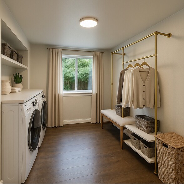 Walk in closet with laundry room - 230 Reynolds Dr