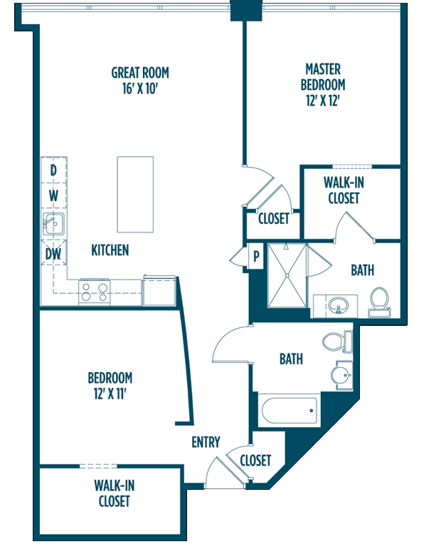 2BR/2BA 2B 1100 sqft - Foundry Lofts