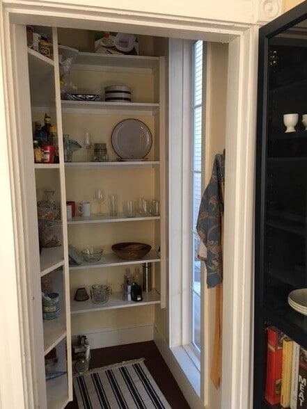 Kitchen walk in pantry with large window - 16 Dresden St
