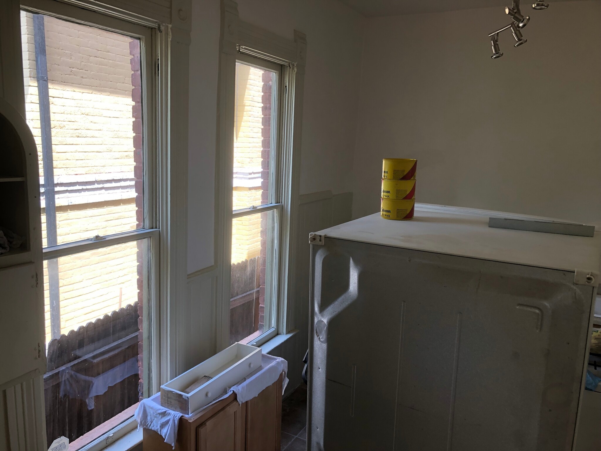 Kitchen (still being painted in this photo) 10 feet x 15 feet - 2141 Franklin St