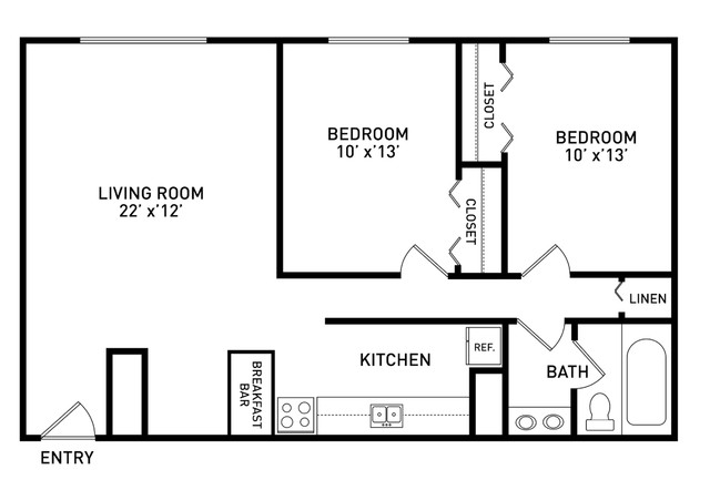 Floorplan - Cedar Village Apartments