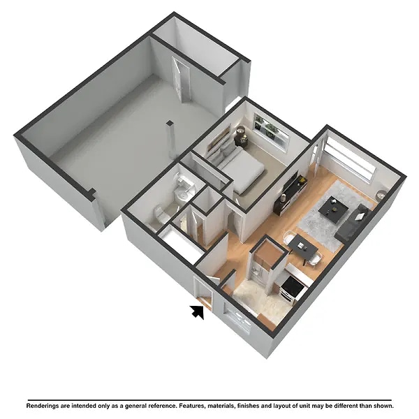 1A One Bedroom - Skyline Lofts