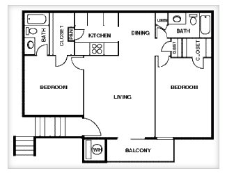 2BR/2BA - Cimarron Apartments