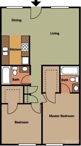 2BR/2BA - Flats @ 139