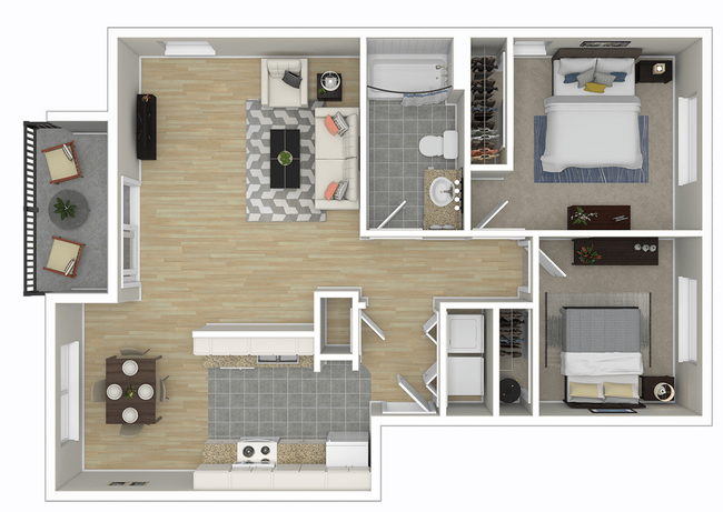 Floorplan - Crestbrook Apartments