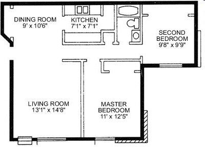 2BR/1BA - Lillian Street Apartments