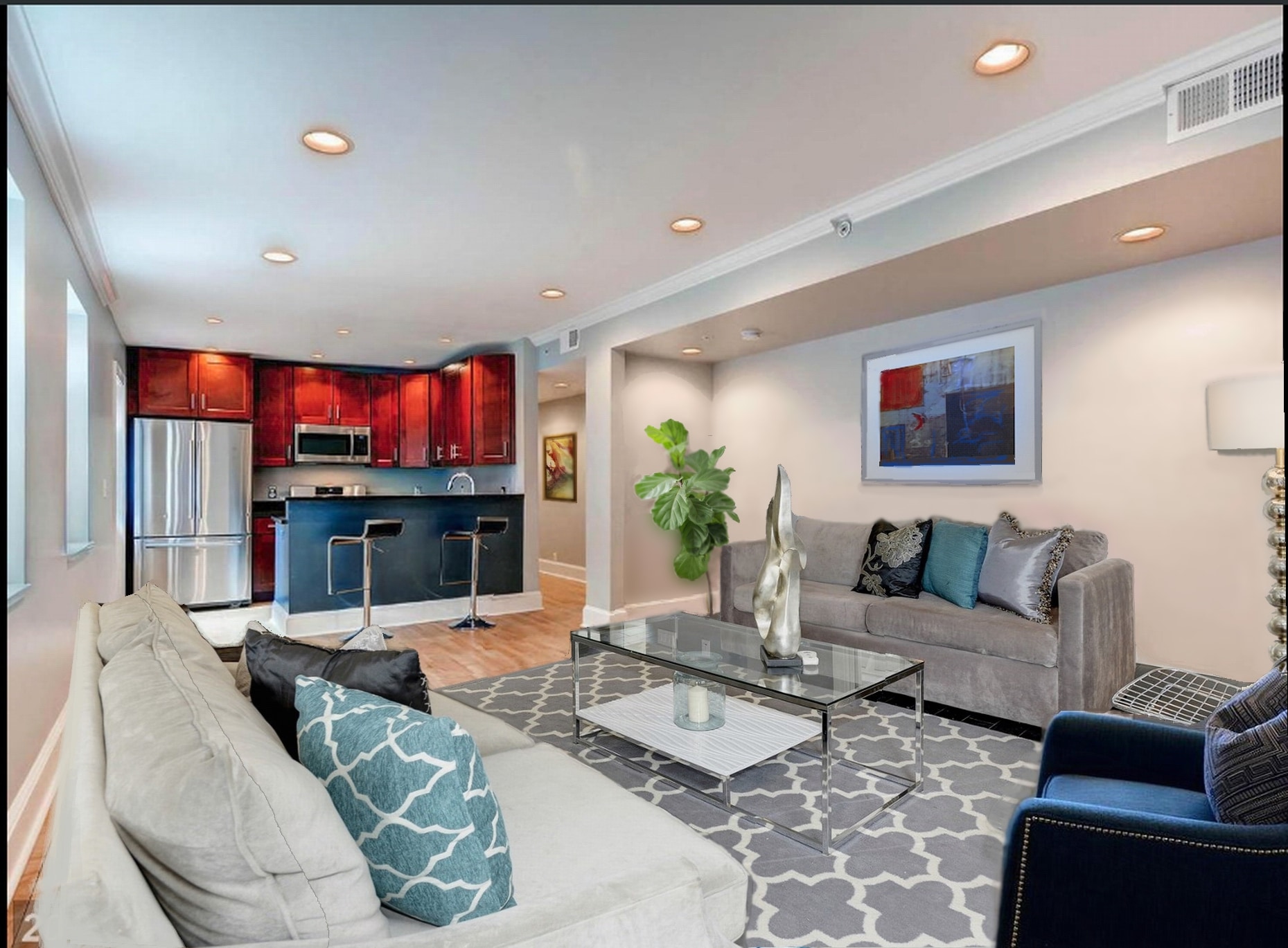 Living Room - 708 Park Ave
