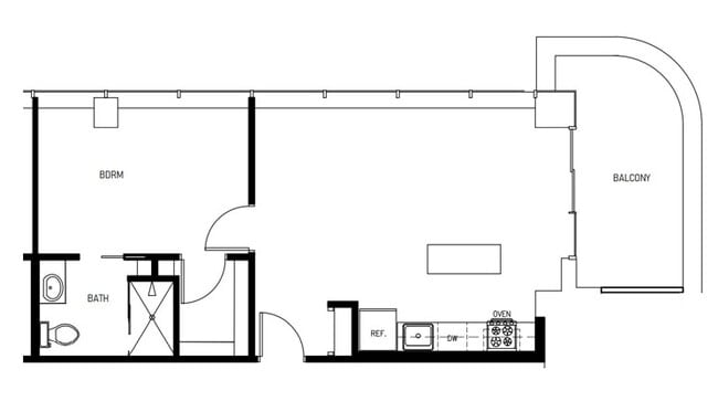 Type C - Floor Plan - Reese Tower Apartments