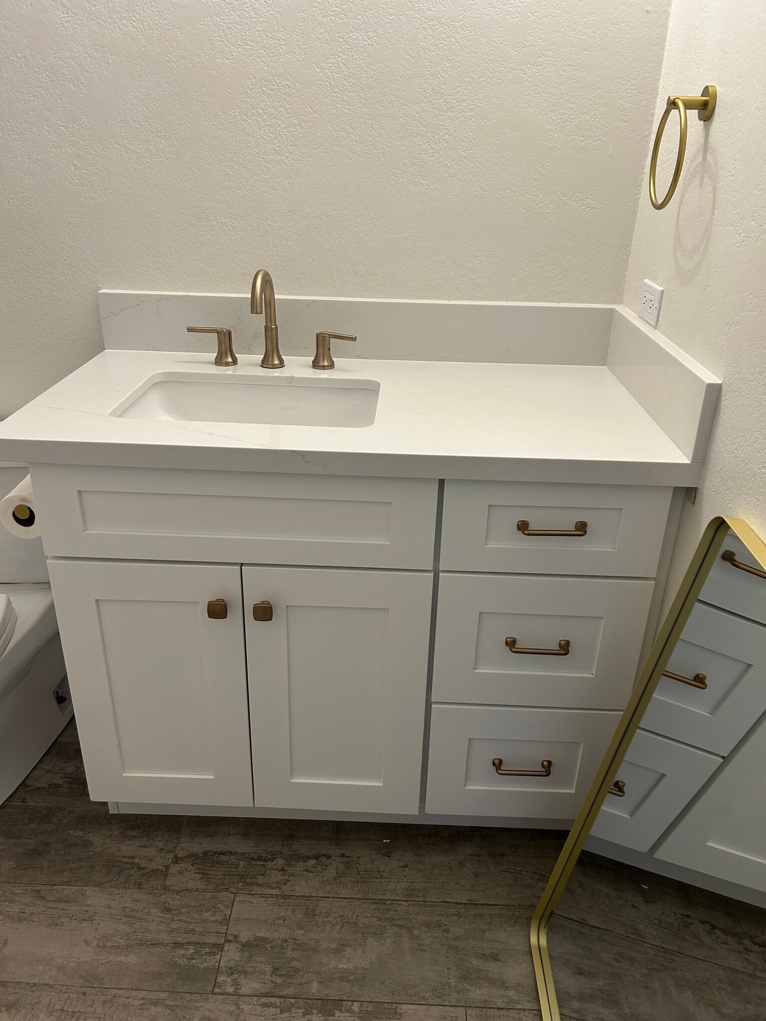 2nd bath - New vanity, quartz countertop and faucets - 8226 E Mitchell Dr