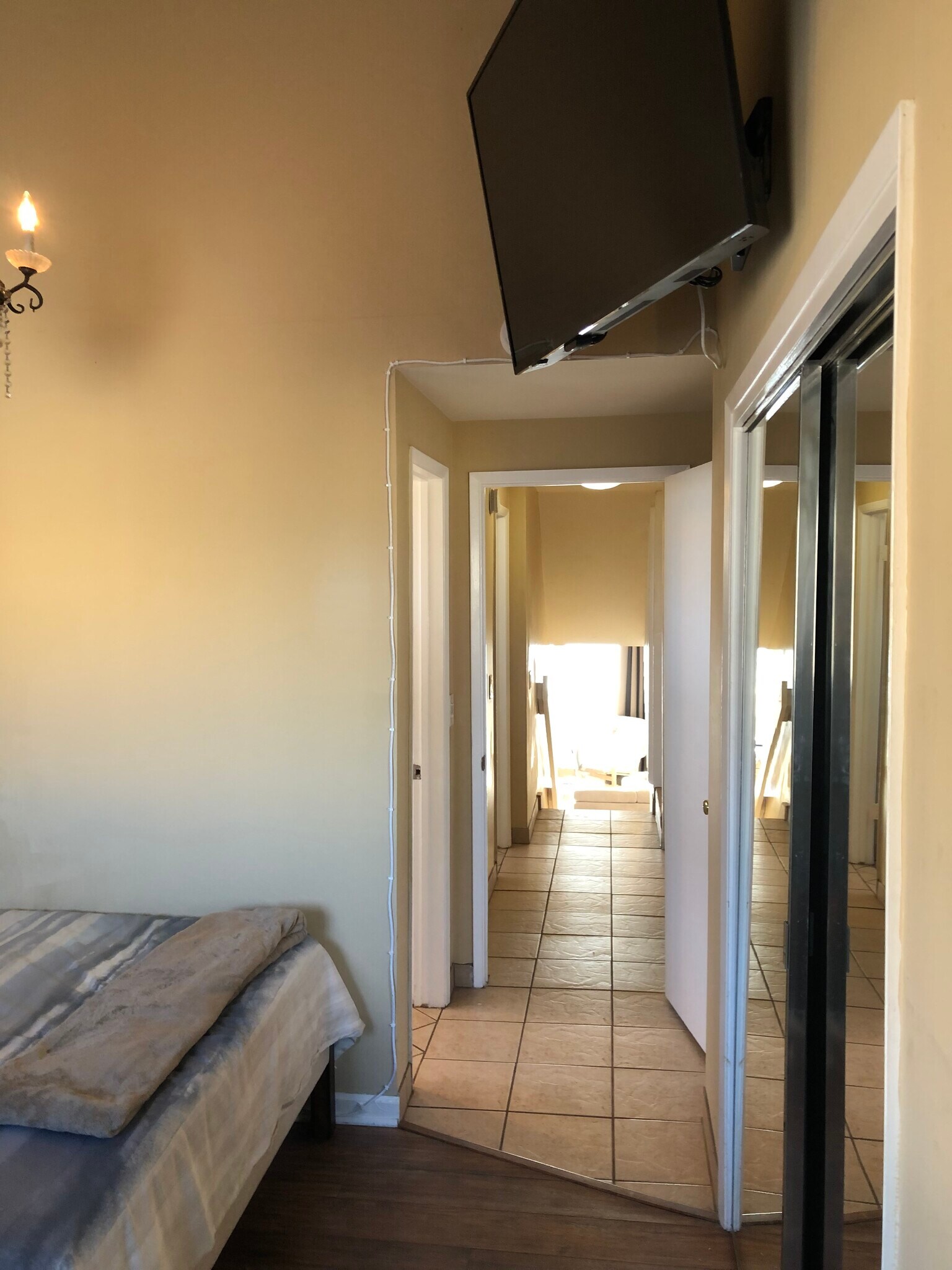 Walkway from master bedroom toward beach has attached full bathroom on the way out - 3261 Ocean Front Walk