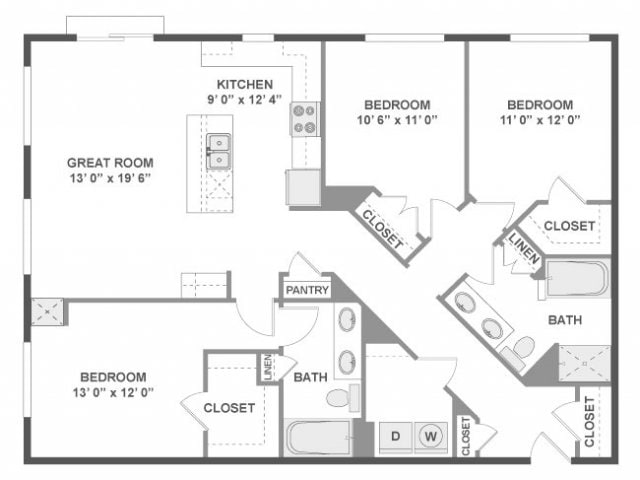Floorplan - AMLI Evanston