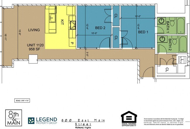 Floorplan - 8th and Main - All Utilities Included