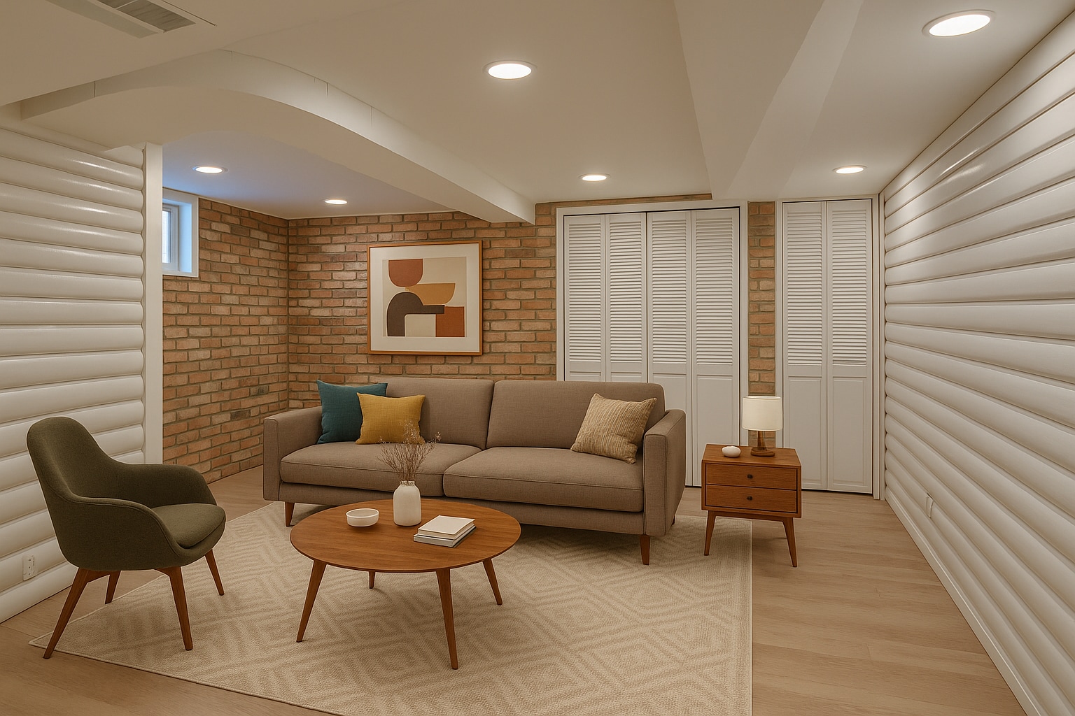 Virtually staged basement - 5210 Rees St