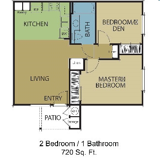 2BR/1BA - Vintage Knolls Senior Apartments