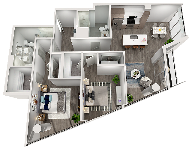C9 Asher 1209 sq ft 2-2 - Aspire Post Oak
