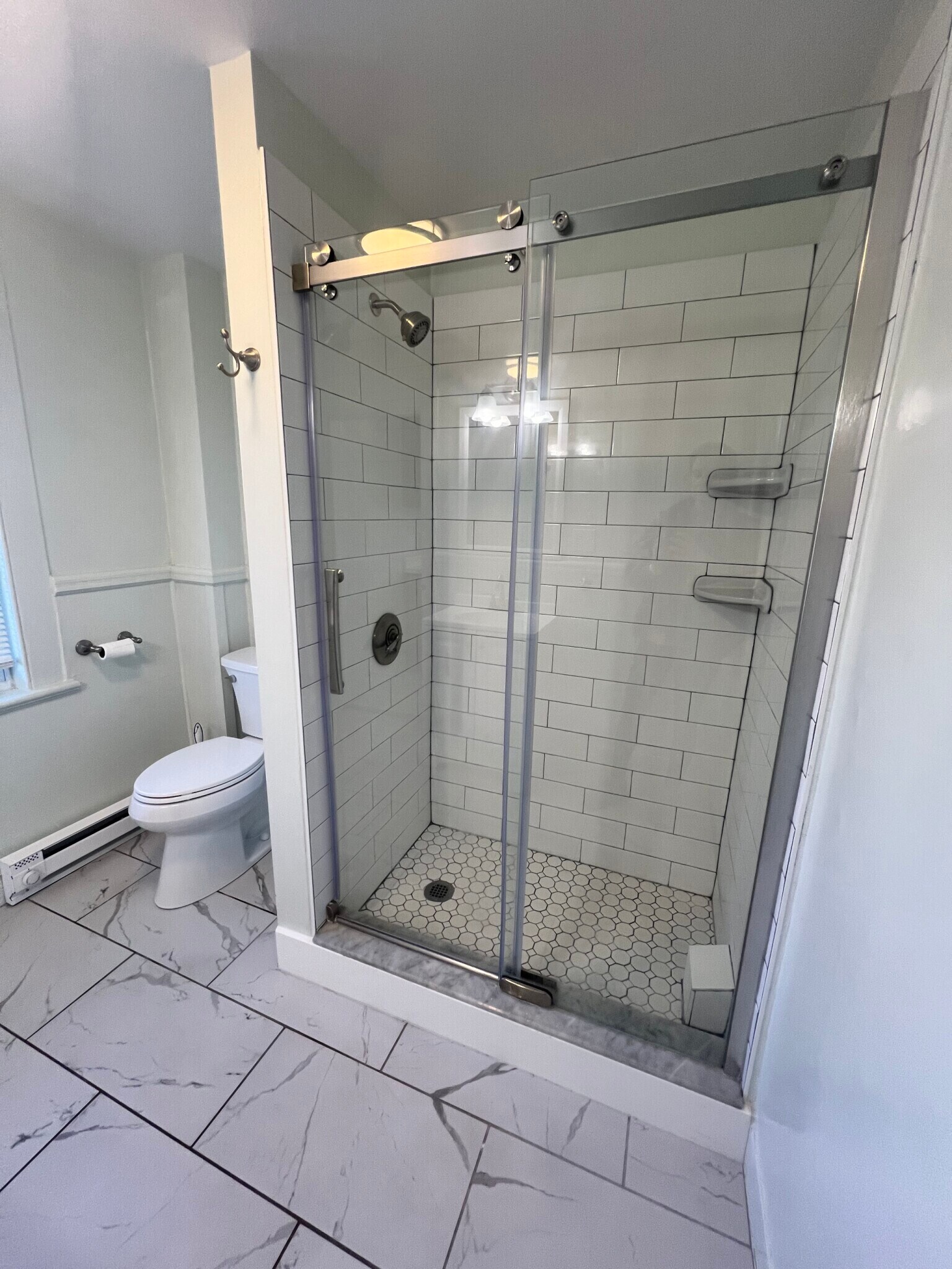 Updated bathroom with subway tile - 6 Spring St