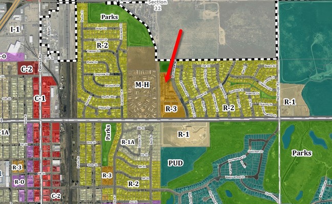 Zoning Map - Meadows Townhomes Apartments