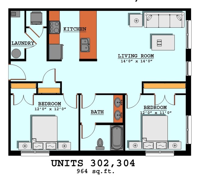 Floorplan - Walnut Place Apartments