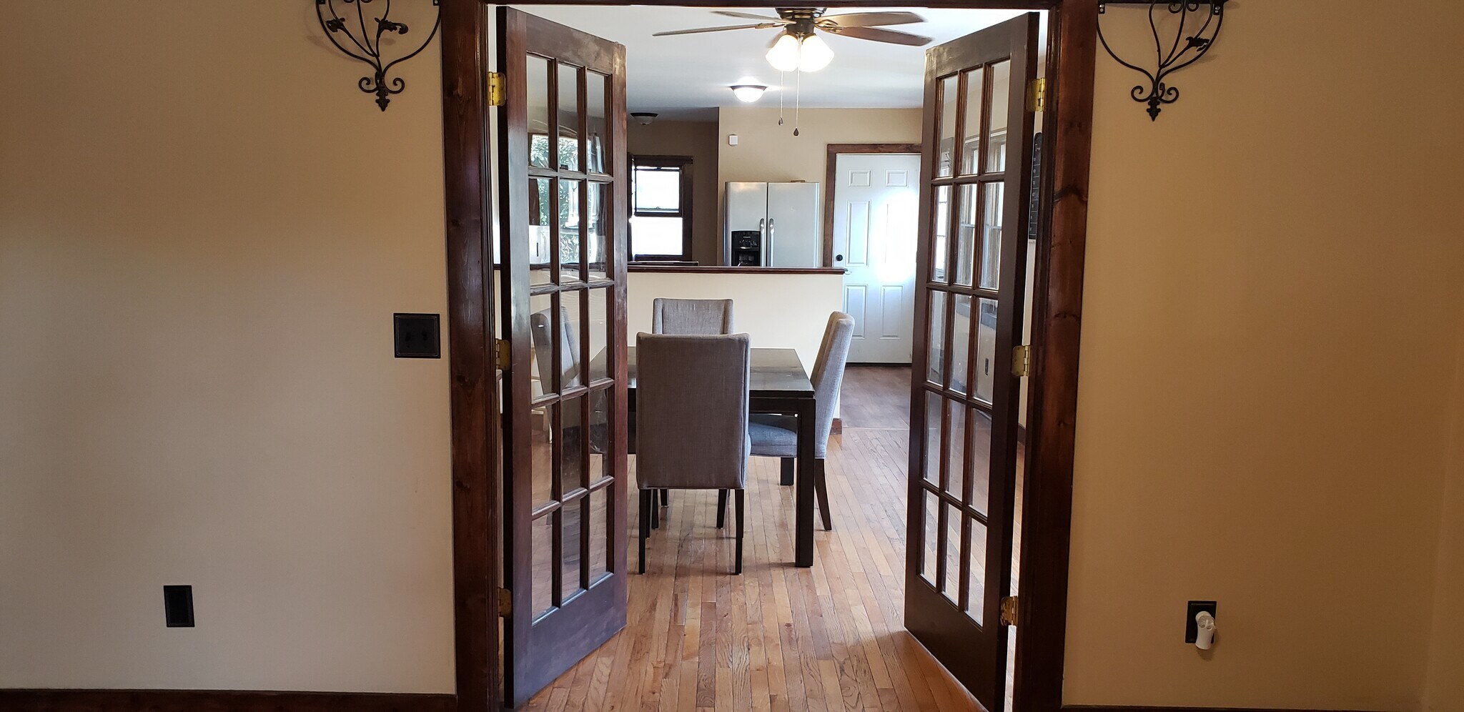 Living room view to dining room and kitchen - 87 Woodlawn St