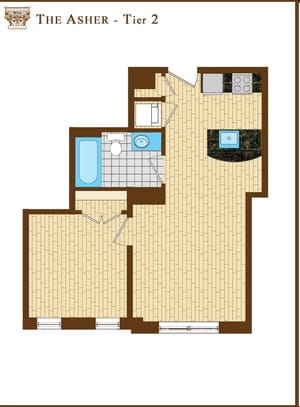 1BR/1BA - The Asher