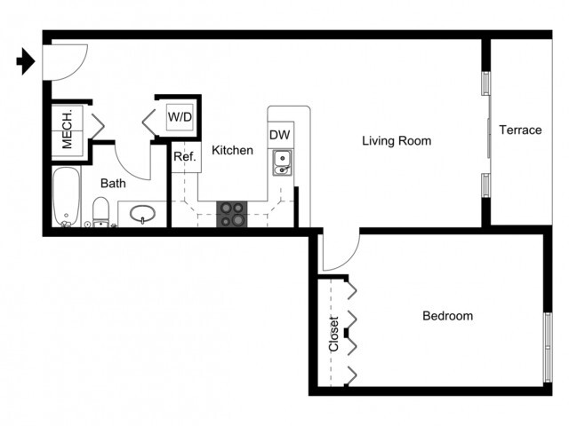 One Bedroom, One Bath - Large - 770 Elmwood Apartments